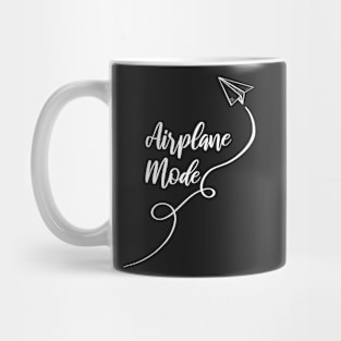 Airplane mode illustration white Mug